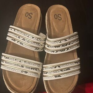 SO Women's Sandals - White and Black